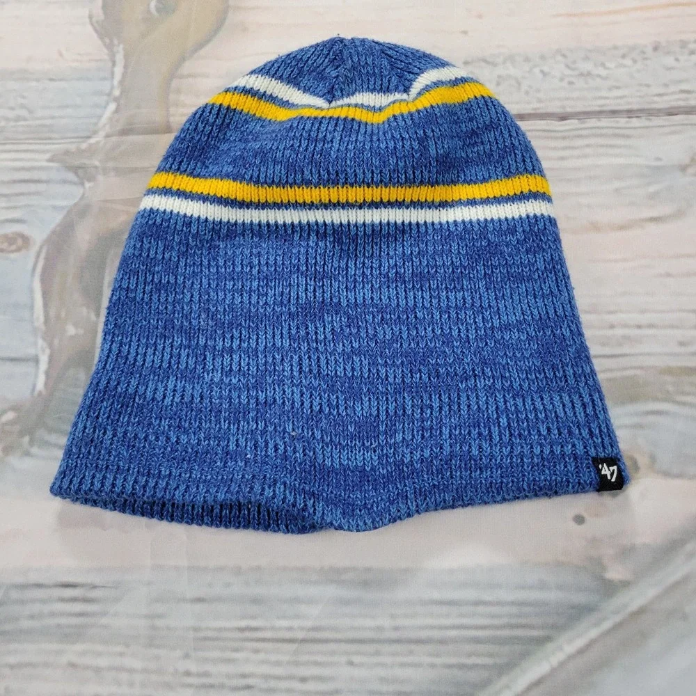 Golden State Warriors 47 Beand Beanie Hat Blue One Size Acrylic,  b40